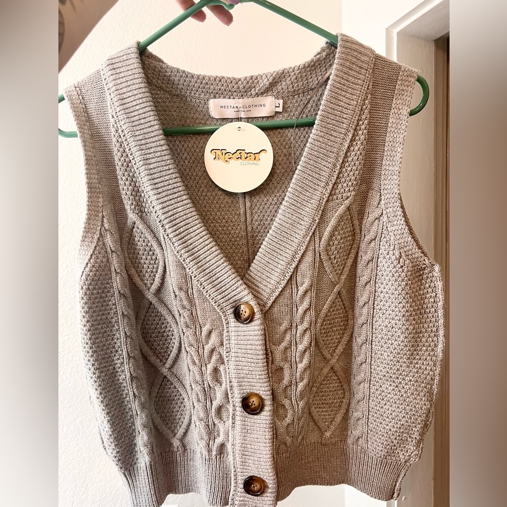 NWT | Sleeveless Sweater Vest | Gray